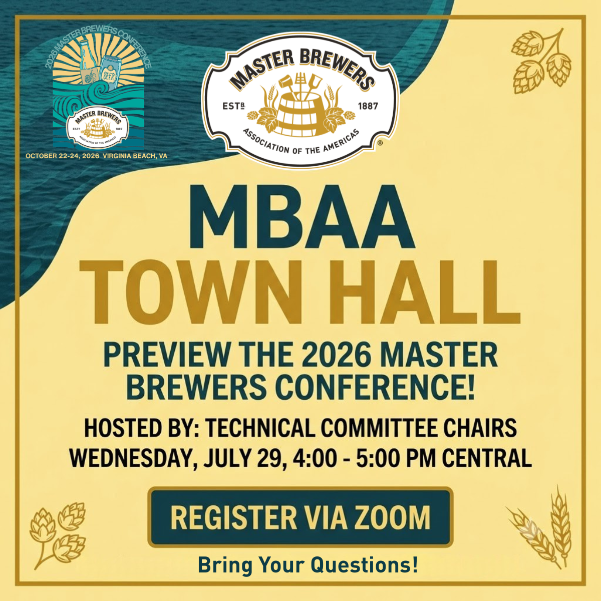 Town Hall July 29 at 4-5PM Central